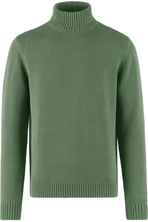 Bomboogie Strik, Herre, Grøn, M, Bomuld, Varm bomulds turtleneck til mænd
