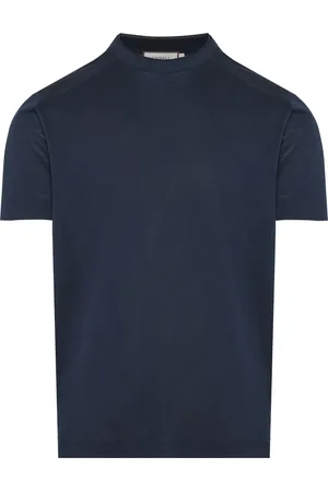 CANALI Top, Herre, Blå, 4XL, Bomuld, Italiensk bomulds T-shirt