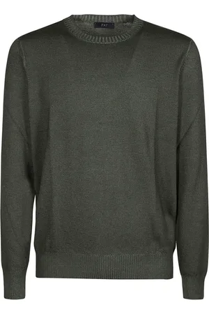 FAY Strik, Herre, Grøn, 3XL, Casual Striktrøje