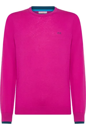 sun68 Strik, Herre, Lyserød, XL, Bomuld, Let strikket sweater
