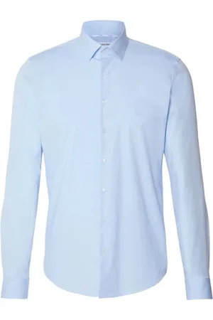 Calvin Klein Skjorte, Herre, Blå, 3XL, Bomuld, Clear Slim Fit Skjorte