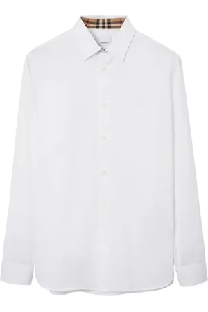 Burberry Skjorte, Herre, Hvid, XL, Bomuld, Skjorte med lange ærmer og knapper