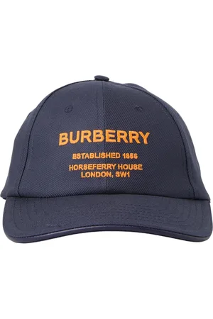 Burberry Tilbehør, Dame, Blå, L, Bomuld, Logo Broderet Baseball Kasket