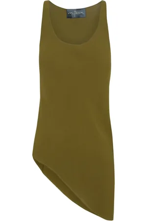 Cortana Top, Dame, Grøn, XL, Georgia Silk Georgette Ærmeløs Top