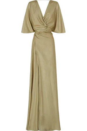 Cortana Kjole, Dame, Gul, L, Uld, Martina Silk Metallic Gold Kjole