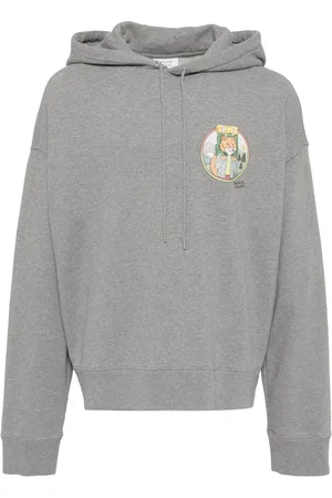 Maison Kitsuné Sweathshirts & Hoodies, Herre, Grå, S, Bomuld, Fox Oversize Hoodie