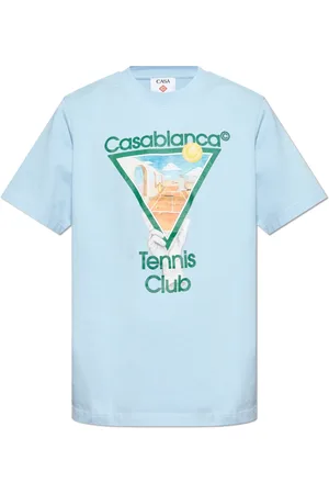 Casablanca Top, Herre, Blå, S, Bomuld, Metaphysical Tennis Icon Printed T-shirt