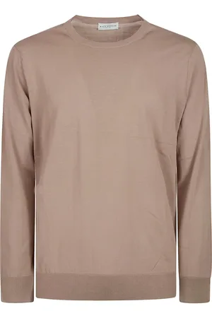 BALLANTYNE Strik, Herre, Brun, 2XL, Klassisk Strik Trøje