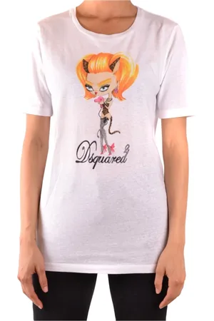Dsquared2 Top, Dame, Hvid, L, Kortærmet T-shirt