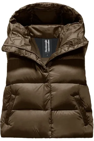 Bomboogie Jakke, Dame, Brun, XS, Nylon, Ottawa Vest - Kort Dunjakke