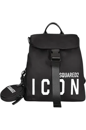 Dsquared2 Taske, Herre, Sort, ONE SIZE, Læder, Rygsæk med læderhåndtag og aftageligt sidespænde