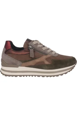 Gabor Sko, Dame, Brun, 35 EU, Multifarvet Wide Fit Sneaker
