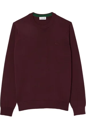 Lacoste Sweathshirts & Hoodies, Herre, Rød, 4XL, Uld, Stilfuld strikket sweater