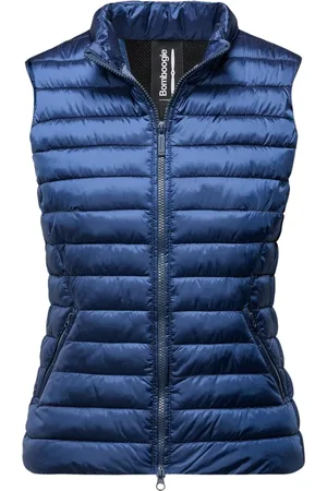 Bomboogie Jakke, Dame, Blå, L, Nylon, Kort Syntetisk Vatteret Vest