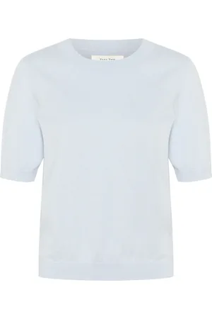 Part Two Strik, Dame, Hvid, 2XL, Bomuld, Kortærmet Strik Trøje Heather