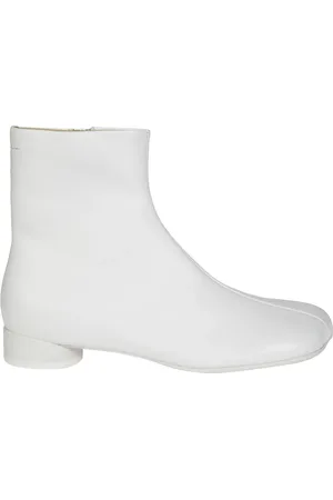 Maison Margiela Sko, Dame, Hvid, 39 EU, Uld, Stilfuld Ankelstøvle