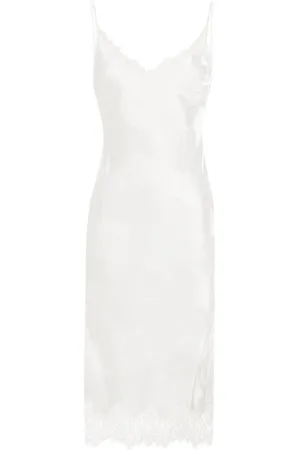 COPERNI Kjole, Dame, Hvid, M, Bomuld, Blomstret Blondekjole