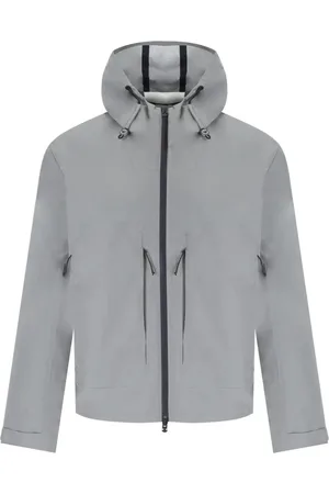 Emporio Armani Jakke, Herre, Grå, M, Polyester, Hættejakke med lynlås