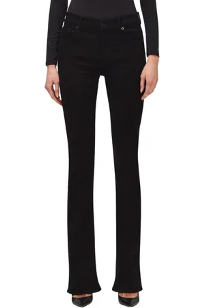 7 for all Mankind Jeans, Dame, Sort, W26, Denim, Flared Jeans