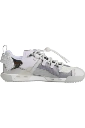 Dolce & Gabbana Sko, Herre, Hvid, 41 EU, Læder, HvidSølv Portofino Sneakers NS1 Low Top