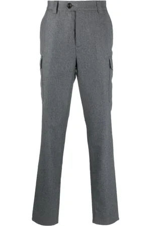Brunello Cucinelli Bukser, Herre, Grå, XL, Bomuld, Straight Leg Bukser