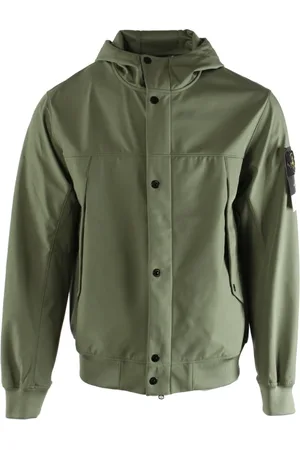 Stone Island Jakke, Herre, Grøn, L, Polyester, Soft Shell Jakke