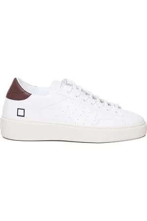 D.A.T.E. Sko, Herre, Hvid, 40 EU, Læder, Brun lædersneakers med logodetalje