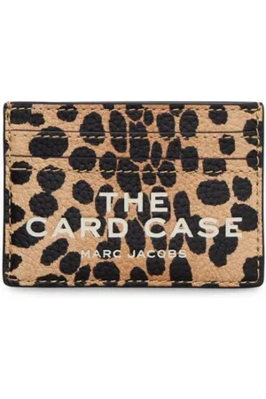Marc Jacobs Tilbehør, Dame, Flerfarvet, ONE SIZE, Læder, Leopard Print Pung med Kortlommer