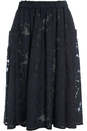 Bitte Kai Rand Nederdel, Dame, Sort, XL, Rayon, Floral Fil Coupé Nederdel