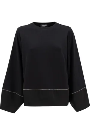 Fabiana Filippi Sweathshirts & Hoodies, Dame, Sort, S, Bomuld, Langærmet T-shirt