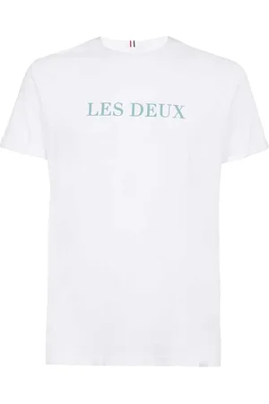 Les Deux Top, Herre, Hvid, 2XL, Bomuld, Cotton Logo Tee
