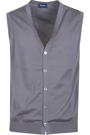 DRUMOHR Jakke, Herre, Grå, L, Uld, Stilfuld Vest til Mænd