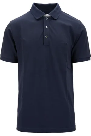 FAY Top, Herre, Blå, 2XL, Bomuld, Button Polo Shirt