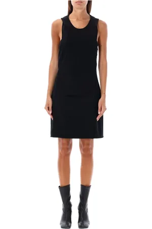 Courrèges Kjole, Dame, Sort, XS, Polyester, Mini Kjole med Hætte
