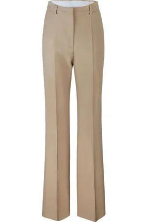 Sportmax Bukser, Dame, Brun, S, Uld, Brune Uldne Bukser med Lav Talje