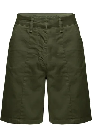 Bomboogie Shorts, Dame, Grøn, XS, Bomuld, Letvægts Bermuda-shorts i bomuldstwill