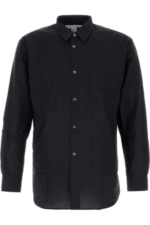 Comme des Garçons Skjorte, Herre, Blå, XL, Uld, Uldskjorte