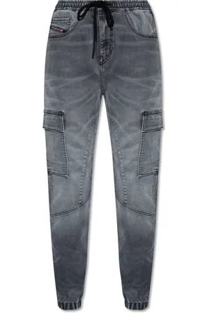 Diesel Jeans, Dame, Grå, W25, Bomuld, 2051 D-Ursy Jogger Jeans