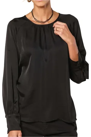 Masons Bluser & Skjorter, Dame, Sort, M, Elegant Viscose Vinter Skjorte Carla