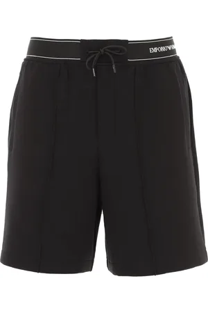 Emporio Armani Shorts, Herre, Sort, M, Bomuld, Shorts med snøre i dobbelt jersey