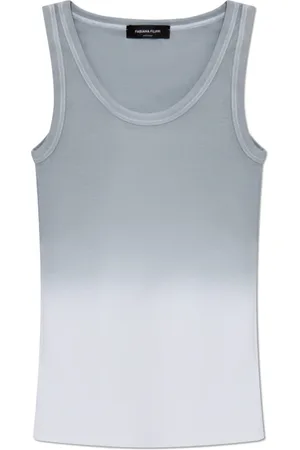 Fabiana Filippi Top, Dame, Grå, S, Bomuld, Ribbet Top