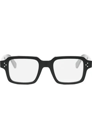 Céline Tilbehør, unisex, Sort, ONE SIZE, Uld, Firkantede solbriller med sort, blank ramme