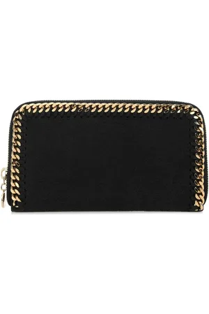 Stella McCartney Tilbehør, Dame, Sort, ONE SIZE, Læder, Shaggy Deer Falabella Wallet