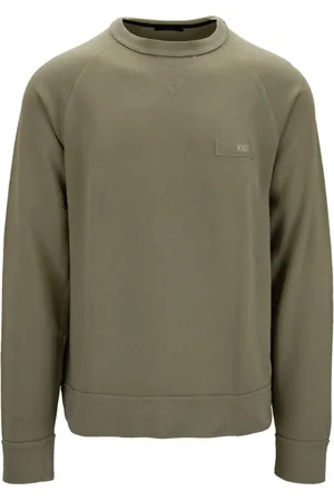 FAY Sweathshirts & Hoodies, Herre, Grøn, L, Bomuld, Pullover Sweatshirt