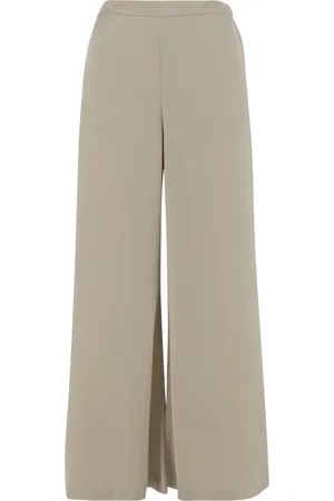By Malene Birger Bukser, Dame, Grå, XS, Polyester, Flared Acetate Blend Bukser Oyster