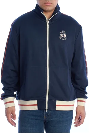 La Martina Sweathshirts & Hoodies, Herre, Blå, S, Uld, Zip-up sweater med høj krave