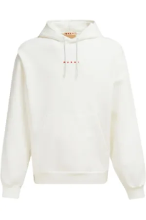 Marni Sweathshirts & Hoodies, Herre, Hvid, L, Bomuld, Bomulds Hættetrøje