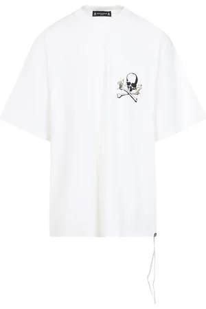 MASTERMIND Top, Herre, Hvid, M, Bomuld, Hvid T-shirt med elegant design