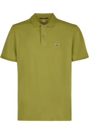 C.P. Company Top, Herre, Grøn, M, Bomuld, Slim Fit Logo Polo
