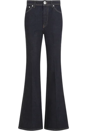 Lanvin Jeans, Dame, Blå, M, Denim, Wide Leg Denim Bukser